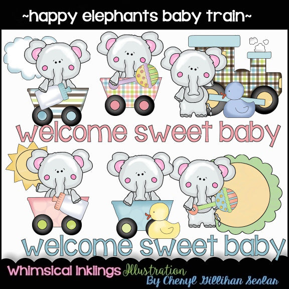 Happy Elephants...Baby Train