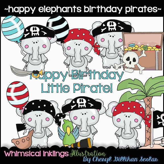 Happy Elephants...Birthday Pirates