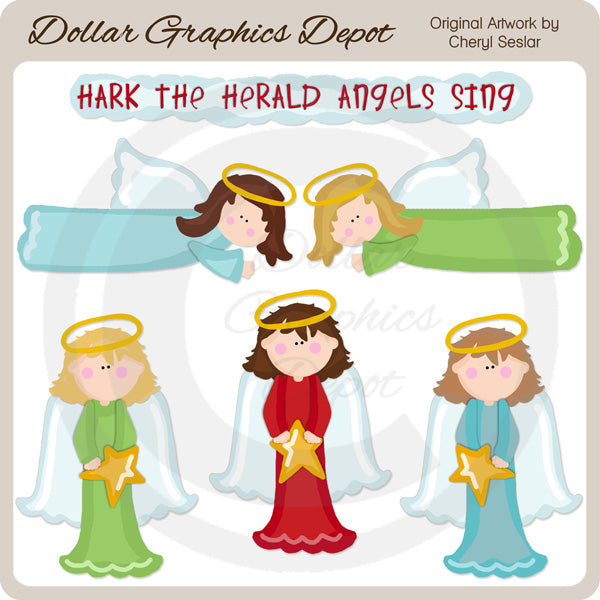Hark The Herald Angels Sing - Clip Art