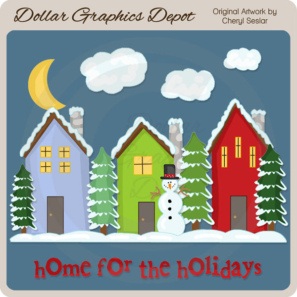 Home For The Holidays - Clip Art