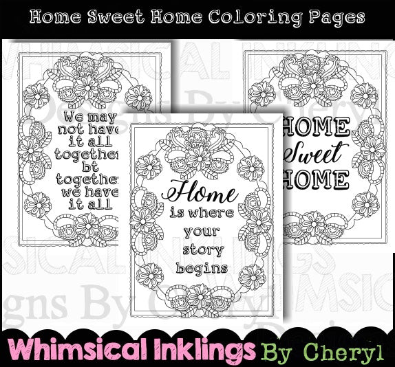 Home Sweet Home_Coloring Pages  (WI Color Yourself)