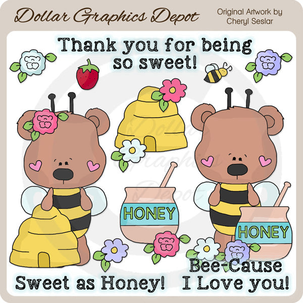 Honey Bear - Clip Art
