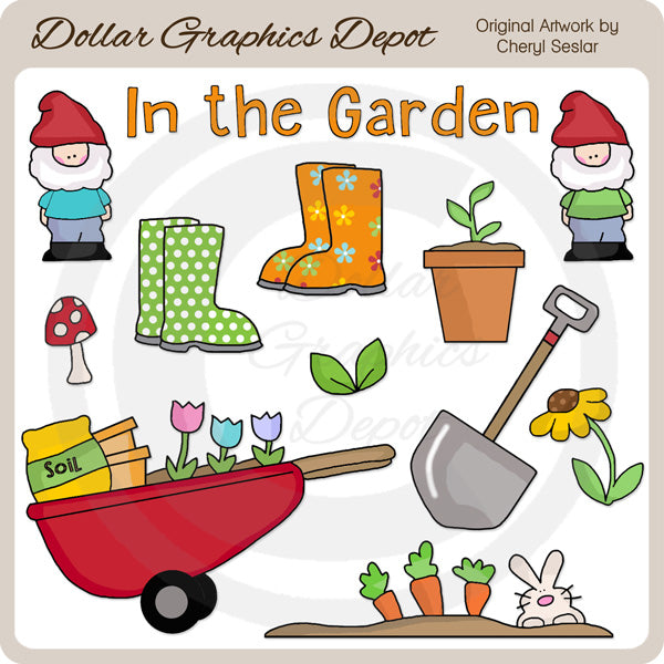 In The Garden 3 - Clip Art