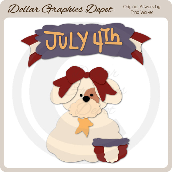 Independence Day Pup - Cutting Files