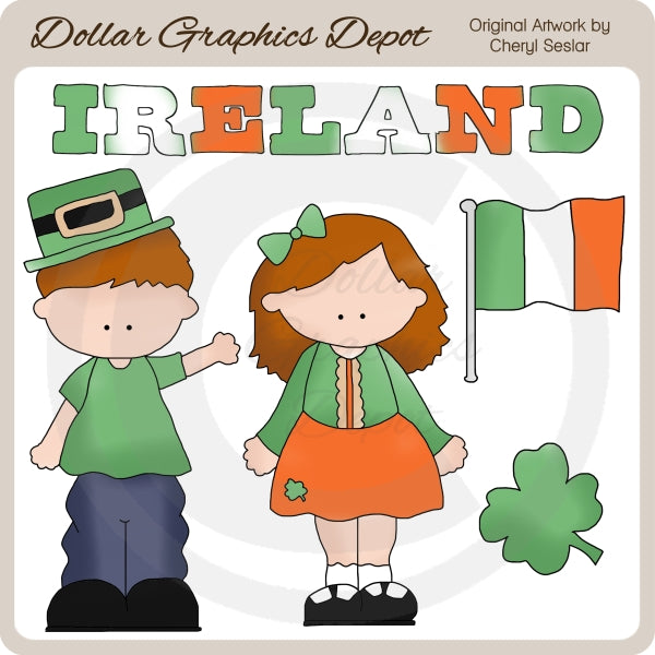 Irish Kids 1 - Clip Art