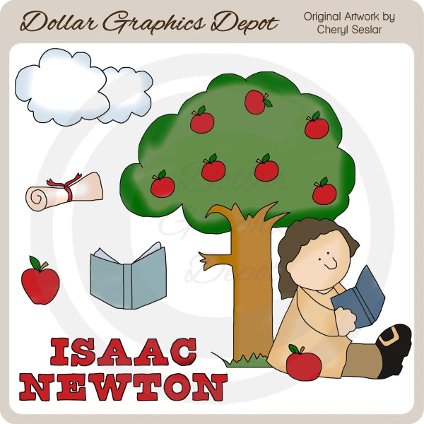 Isaac Newton - Clip Art