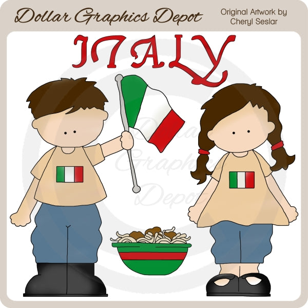 Bambini italiani - ClipArt