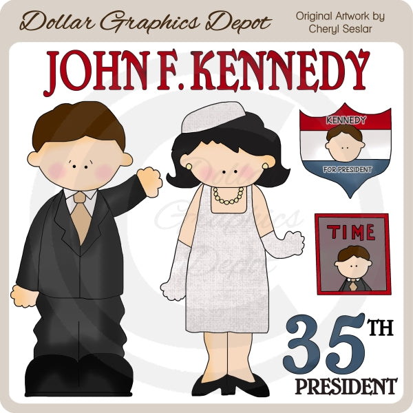 John F. Kennedy - Clip Art