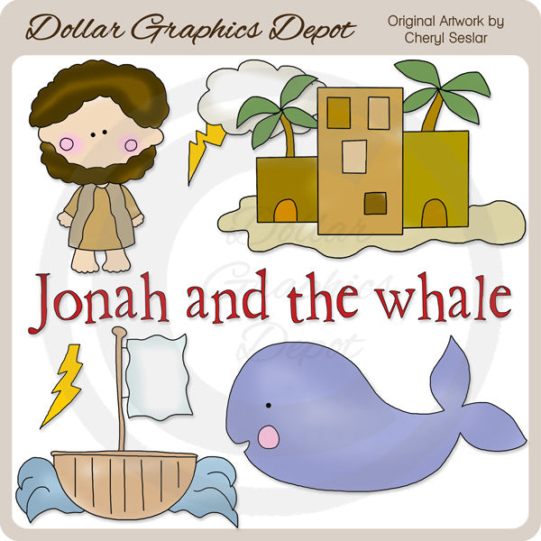 Jonah and the Whale - Clip Art