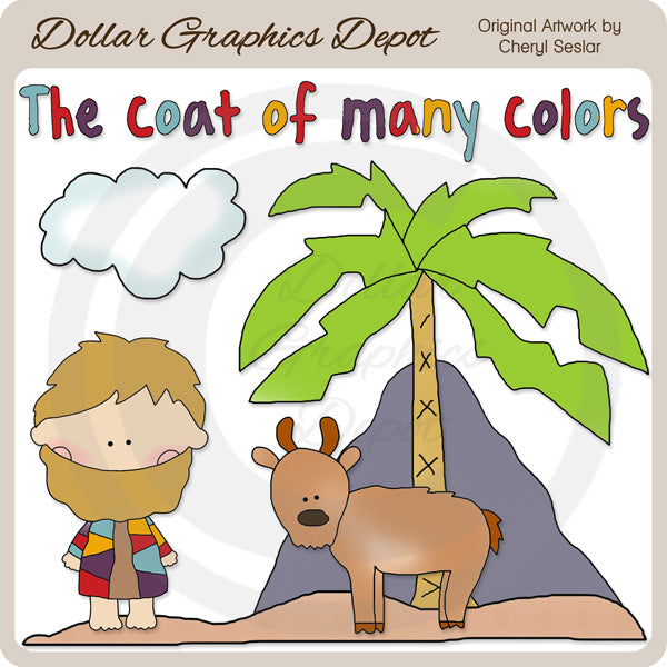 Joseph and The Coat of Many Colors - Clip Art