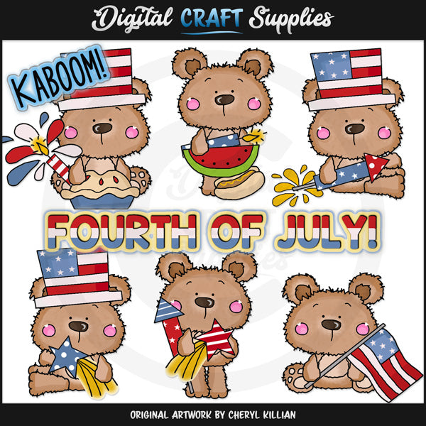 Kaboom Bears - Clip Art