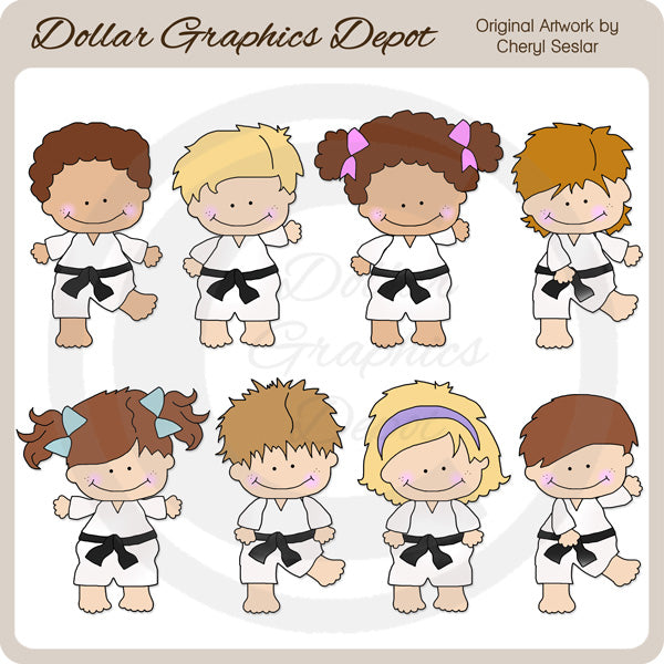 Karate Kids 3 - Clip Art