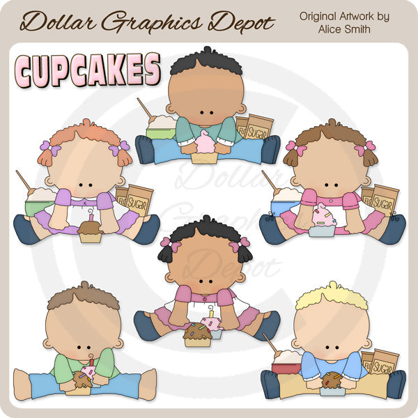 Kids 'n' Cupcakes - Clip Art - DCS Exclusive