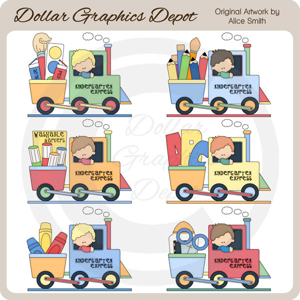 Kindergarten Express - Clip Art - DCS Exclusive
