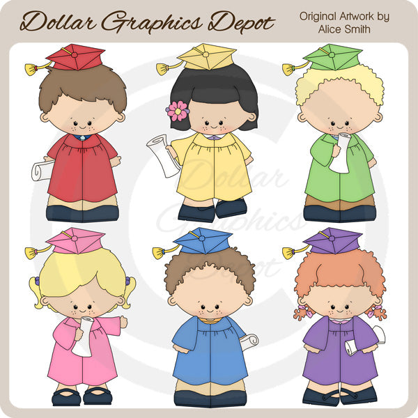 Kindergarten Graduation - Clip Art - DCS Exclusive