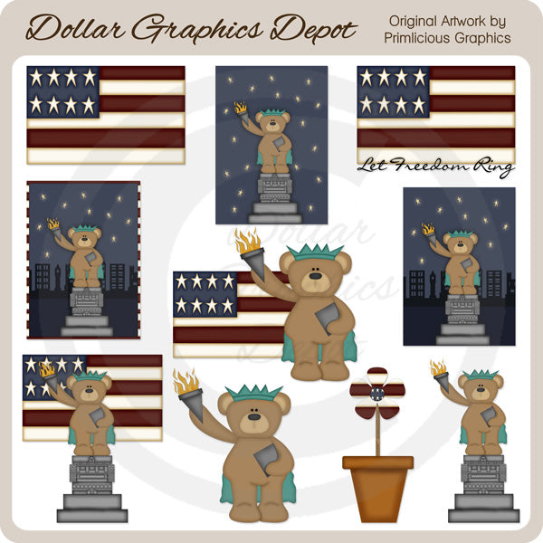 Liberty Bear - Clip Art