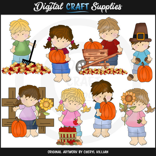 Lil' Blue Jean Kids - Autunno - ClipArt