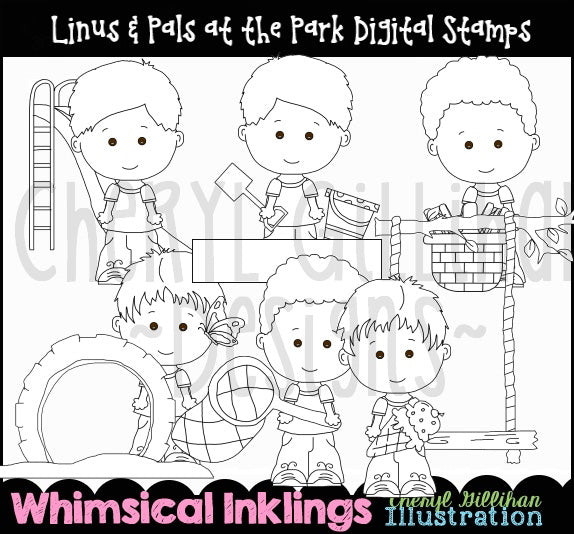 Linus & Pals...At The Park...Digital Stamps