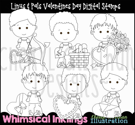 Linus & Pals...Valentines Day...Digital Stamps