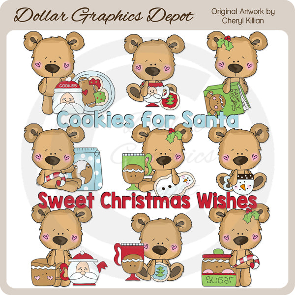 Little Bears - Christmas Treats - Clip Art - DCS Exclusive