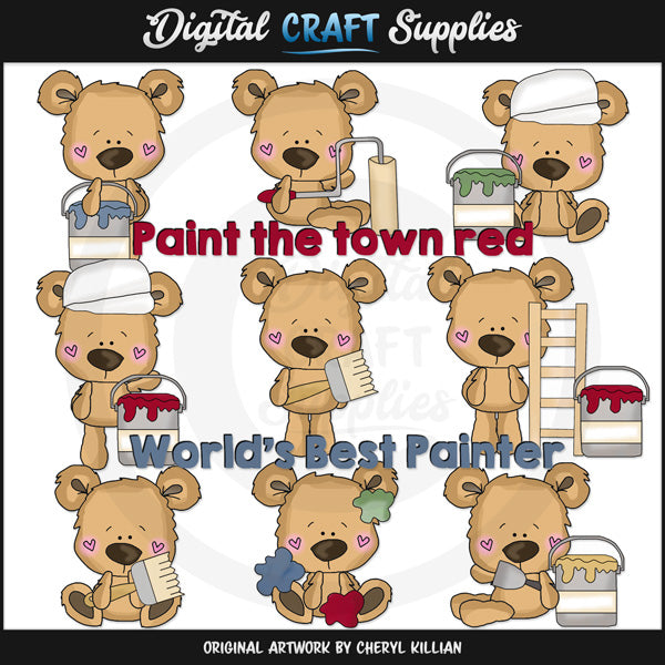 Little Bears - The Painter - Clip Art - DCS Exclusive