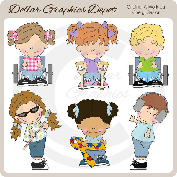 Piccoli bambini capaci - ClipArt