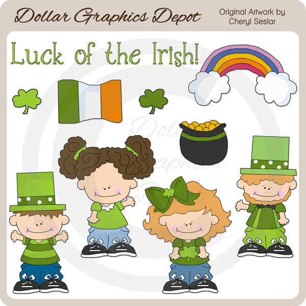 Little Irish Folk - Clip Art