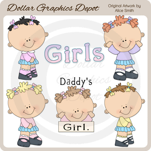 Bambini piccoli - Ragazze - ClipArt