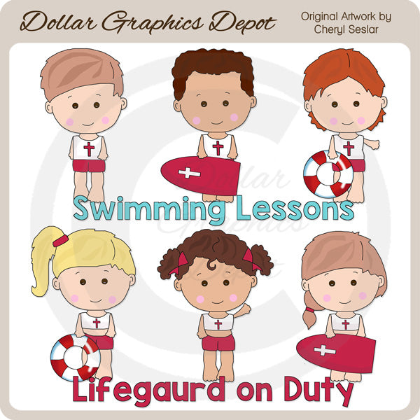 Little Lifeguards - Clip Art