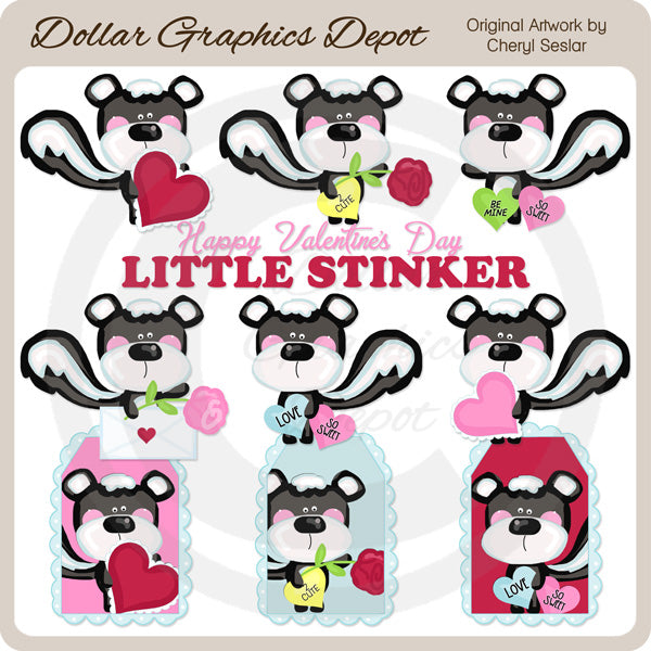 Little Stinker Valentine - Clip Art