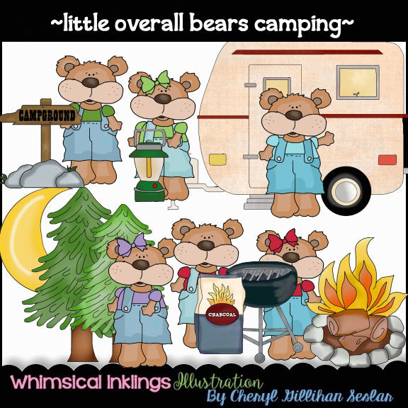 Little Overall Bears...Camping