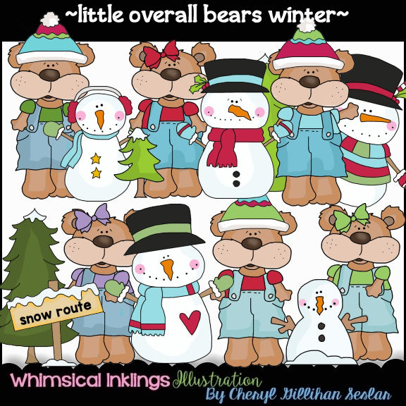 Little Overall Bears...Winter