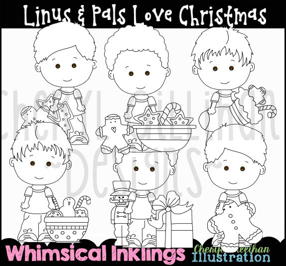 Linus & Pals...Loves Christmas...Digital Stamps