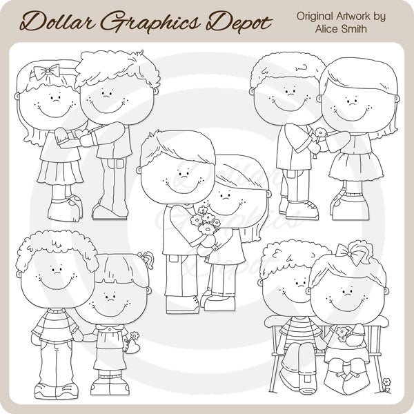 Love Me Couples - Digital Stamps