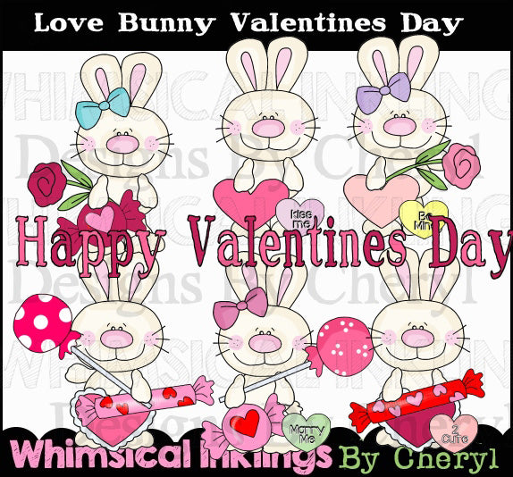 Love Bunny Día de San Valentín... Colección gráfica (WI)