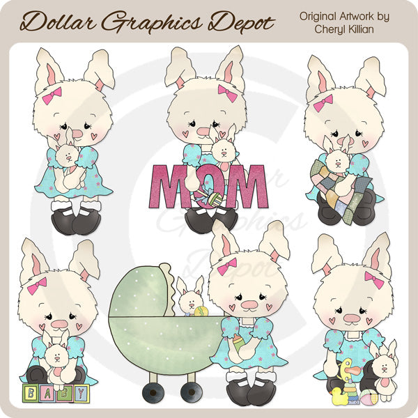 Mamma coniglietta - ClipArt - Esclusiva DCS