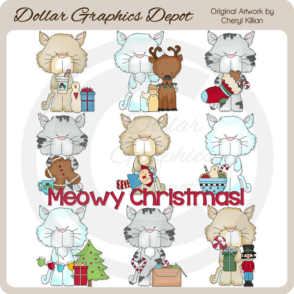 Meowy Christmas - Clip Art - DCS Exclusive