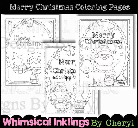 Merry Christmas Coloring Pages  *WI