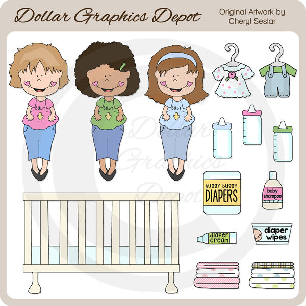 Mommy To Be 3 - Clip Art