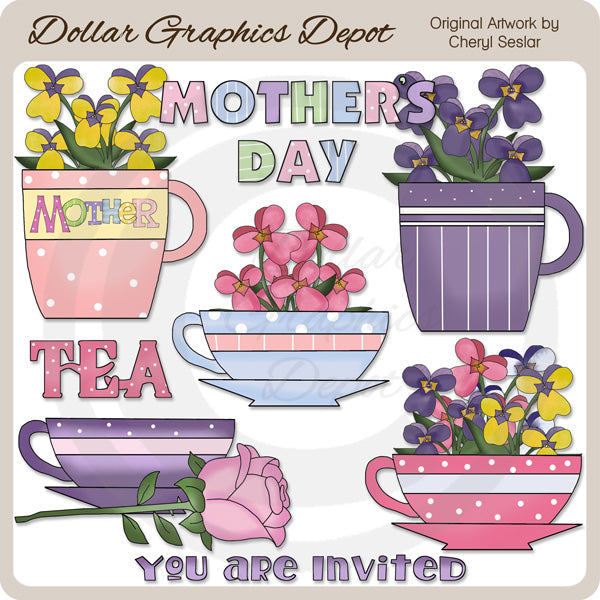 Mother's Day Tea - Clip Art