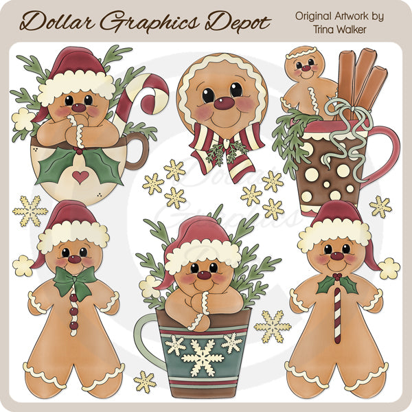 Never Enough Christmas Gingerbread 1 - Clip Art