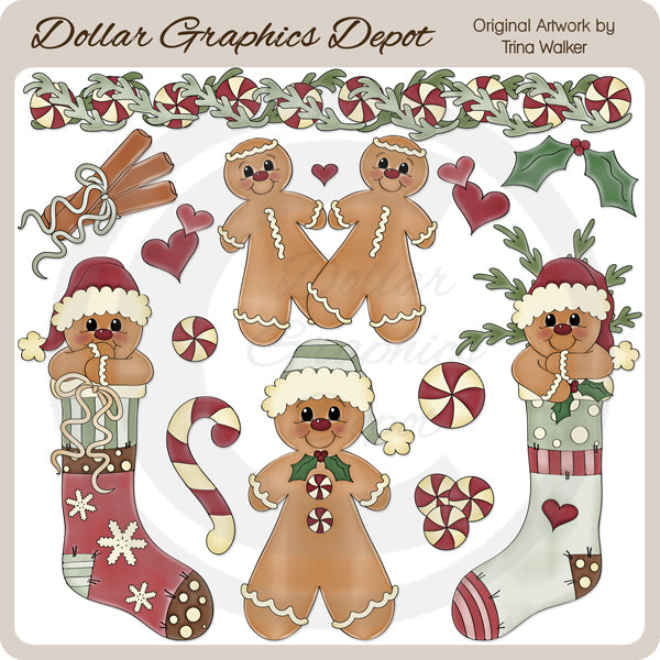 Never Enough Christmas Gingerbread 2 - Clip Art