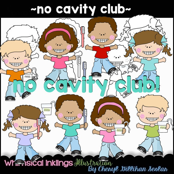 No Cavity Club...Clipart Collection