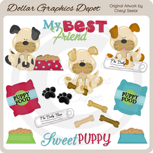 Our Sweet Puppy - Clip Art