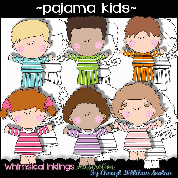 Pijama Niños... Colección Clipart