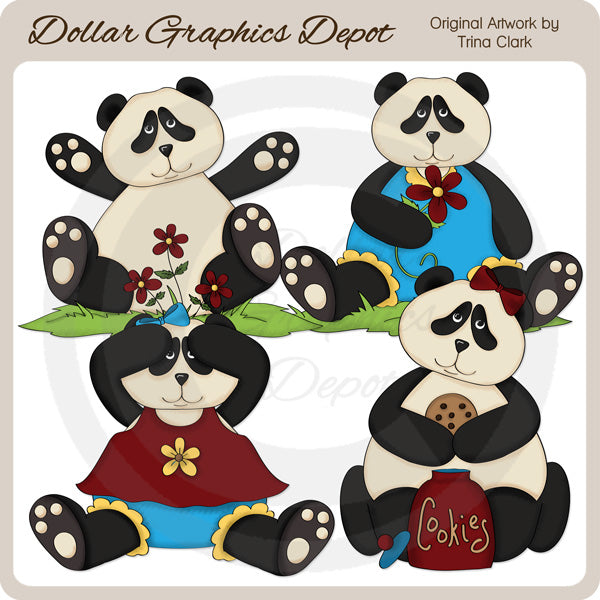 Panda Babies 1 - Clip Art