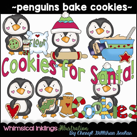 Penguins...Baking Cookies