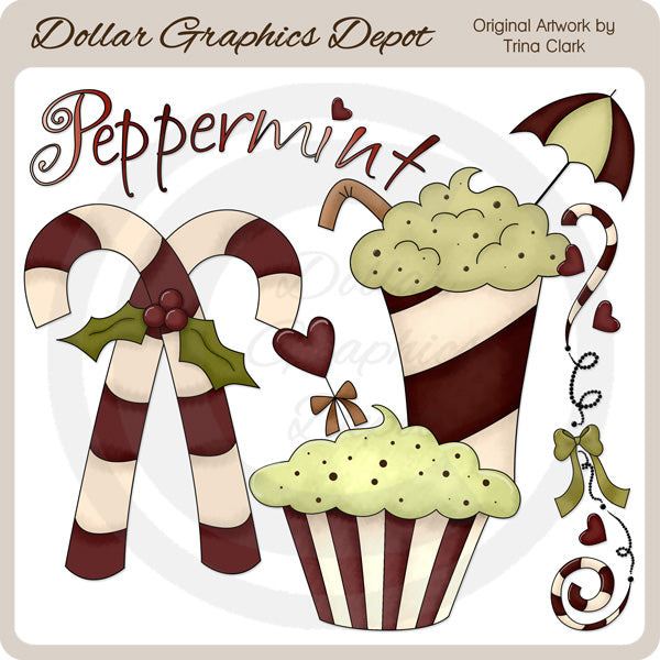 Peppermint Christmas 1 - Clip Art