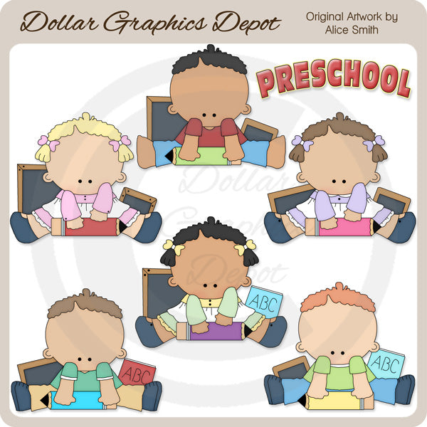 Niños en edad preescolar 1 - Imágenes prediseñadas - Exclusivo de DCS