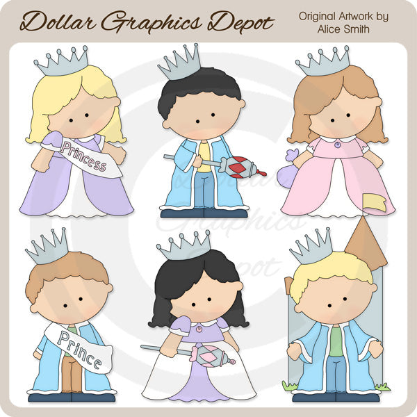 Princes and Princesses - Clip Art - DCS Exclusive